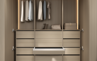 下面是根据您的要求生成的衣柜内部合理设计图，此图详细展示了挂衣区、抽屉、分区储物等关键元素，希望能为您的衣柜设计提供灵感。